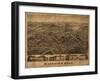 Hopkinton, Massachusetts - Panoramic Map-Lantern Press-Framed Art Print