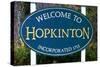 Hopkinton, Massachusetts - Welcome Sign-Lantern Press-Stretched Canvas