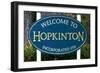 Hopkinton, Massachusetts - Welcome Sign-Lantern Press-Framed Art Print