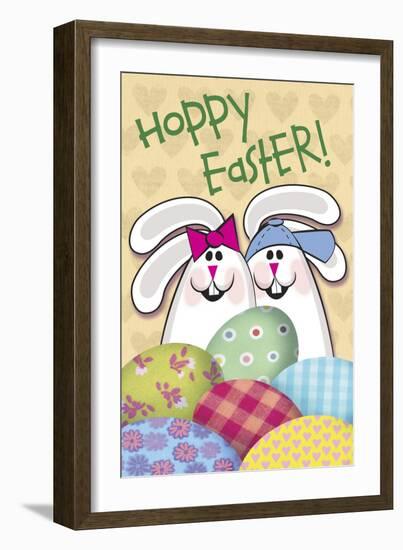 Hoppy Easter Patch Eggs-Margaret Wilson-Framed Giclee Print