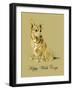 Hoppy The Welsh Corgi-Lucy Dawson-Framed Art Print