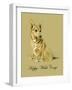 Hoppy The Welsh Corgi-Lucy Dawson-Framed Art Print