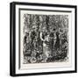 Hops and Hop Pickers, in a Kentish Hop Garden, Kent, England, Measuring the Hops, 1876, Uk-null-Framed Giclee Print