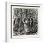 Hops and Hop Pickers, in a Kentish Hop Garden, Kent, England, Measuring the Hops, 1876, Uk-null-Framed Giclee Print