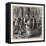 Hops and Hop Pickers, in a Kentish Hop Garden, Kent, England, Measuring the Hops, 1876, Uk-null-Framed Stretched Canvas