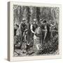 Hops and Hop Pickers, in a Kentish Hop Garden, Kent, England, Measuring the Hops, 1876, Uk-null-Stretched Canvas