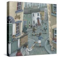 Hopscotch Down the Hill-Peter Adderley-Stretched Canvas