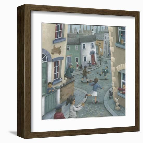 Hopscotch Down the Hill-Peter Adderley-Framed Art Print