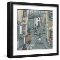Hopscotch Down the Hill-Peter Adderley-Framed Art Print