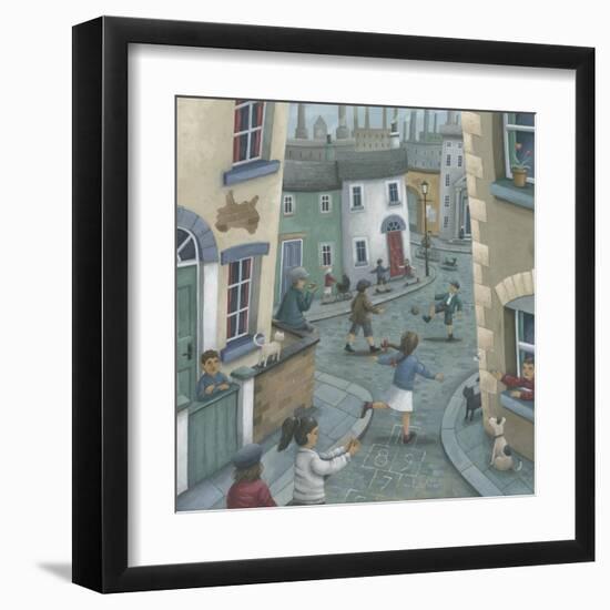 Hopscotch Down the Hill-Peter Adderley-Framed Art Print