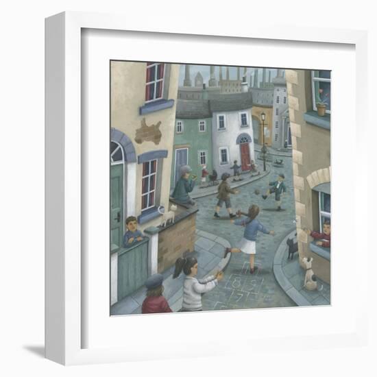 Hopscotch Down the Hill-Peter Adderley-Framed Art Print