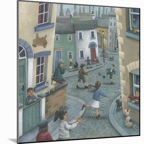 Hopscotch Down the Hill-Peter Adderley-Mounted Art Print