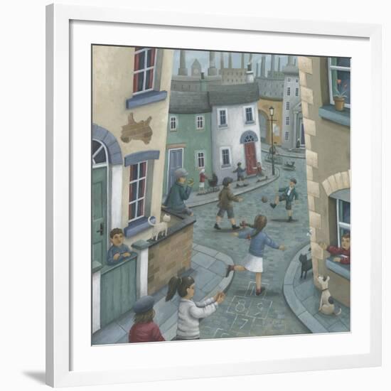 Hopscotch Down the Hill-Peter Adderley-Framed Art Print