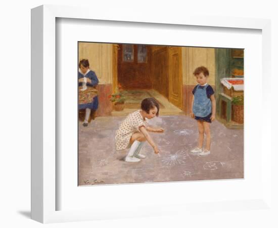 Hopscotch-Victor Gabriel Gilbert-Framed Giclee Print