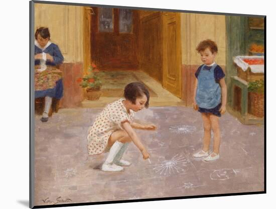 Hopscotch-Victor Gabriel Gilbert-Mounted Giclee Print