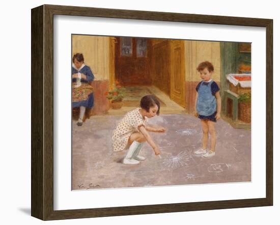 Hopscotch-Victor Gabriel Gilbert-Framed Giclee Print