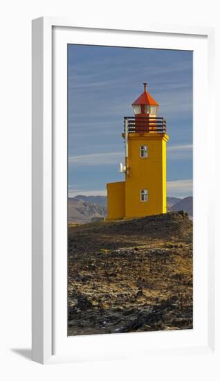 Hopsneses Lighthouse, Reykjanes (Headland), Iceland-Rainer Mirau-Framed Photographic Print