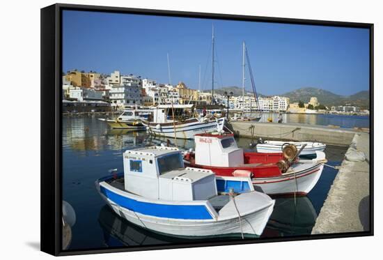 Hora, Harbour, Pigadia, Karpathos Island, Dodecanese, Greek Islands, Greece, Europe-Tuul-Framed Stretched Canvas