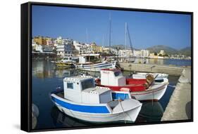 Hora, Harbour, Pigadia, Karpathos Island, Dodecanese, Greek Islands, Greece, Europe-Tuul-Framed Stretched Canvas