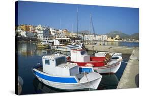 Hora, Harbour, Pigadia, Karpathos Island, Dodecanese, Greek Islands, Greece, Europe-Tuul-Stretched Canvas