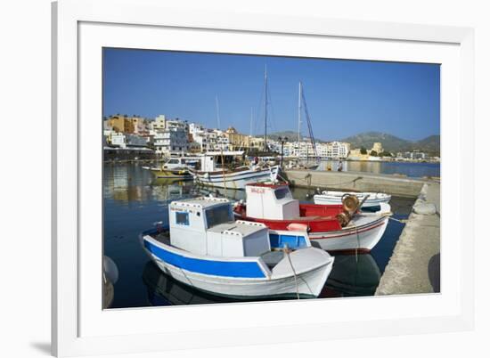 Hora, Harbour, Pigadia, Karpathos Island, Dodecanese, Greek Islands, Greece, Europe-Tuul-Framed Photographic Print