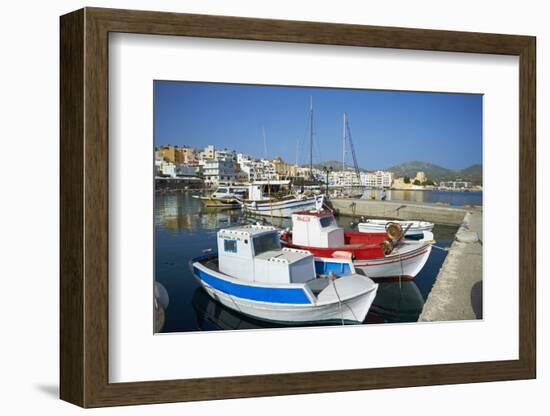 Hora, Harbour, Pigadia, Karpathos Island, Dodecanese, Greek Islands, Greece, Europe-Tuul-Framed Photographic Print