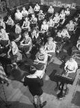 School Children Listening to Letter from Mrs. Chiang Kai Shek Regarding Aid to China-Horace Bristol-Photographic Print