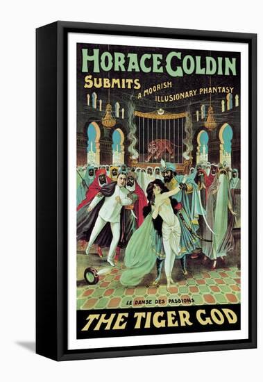 Horace Goldin, Magician: The Tiger God-null-Framed Stretched Canvas