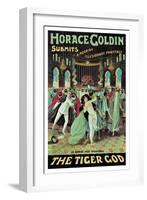 Horace Goldin, Magician: The Tiger God-null-Framed Art Print