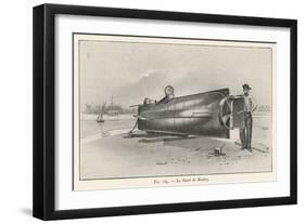 Horace Hunley Stands by His "David" of the Confederate Navy-null-Framed Art Print