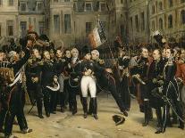 Adieux de Napoléon Ier à la garde impériale dans la cour du cheval blanc du château de-Horace Vernet-Giclee Print