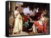 Horace, Virgil and Varius at the House of Maecenas-Charles Francois Jalabert-Framed Stretched Canvas