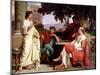Horace, Virgil and Varius at the House of Maecenas-Charles Francois Jalabert-Mounted Giclee Print