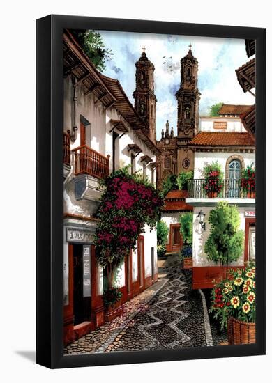 Horacio Robles Jr Old Mexico City Art Print Taxco Poster-null-Framed Poster