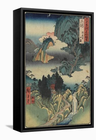 Horai-Ji Temple, Mikawa Province, August 1853-Utagawa Hiroshige-Framed Stretched Canvas