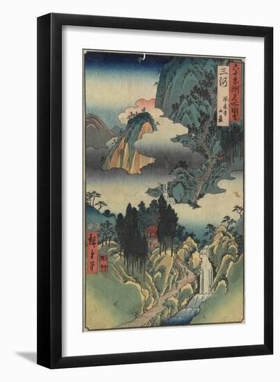 Horai-Ji Temple, Mikawa Province, August 1853-Utagawa Hiroshige-Framed Giclee Print