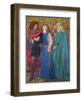 Horatio Discovering the Madness of Ophelia-Dante Gabriel Rossetti-Framed Giclee Print