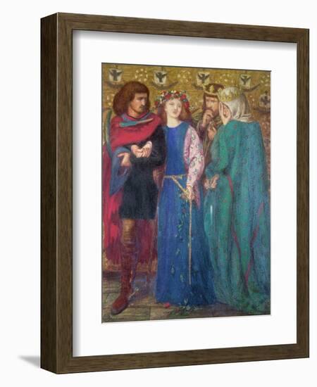 Horatio Discovering the Madness of Ophelia-Dante Gabriel Rossetti-Framed Giclee Print
