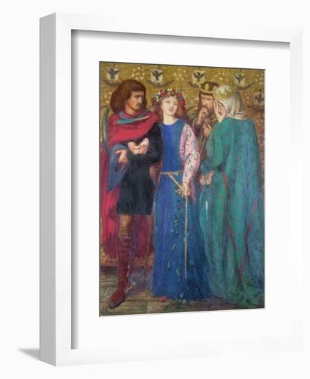 Horatio Discovering the Madness of Ophelia-Dante Gabriel Rossetti-Framed Giclee Print