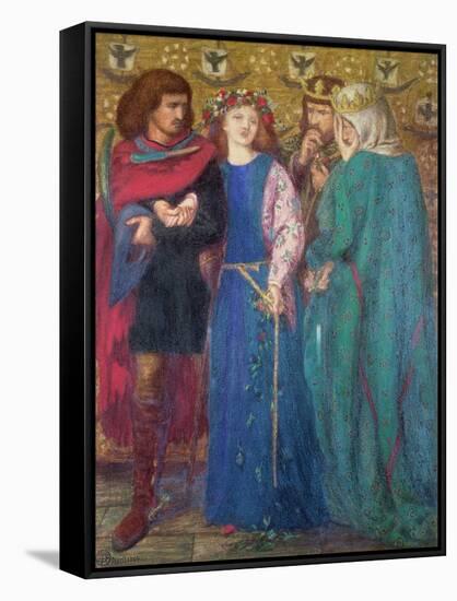 Horatio Discovering the Madness of Ophelia-Dante Gabriel Rossetti-Framed Stretched Canvas