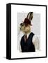 Horatio Hare in Waistcoat-Fab Funky-Framed Stretched Canvas