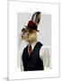 Horatio Hare in Waistcoat-Fab Funky-Mounted Art Print