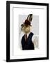 Horatio Hare in Waistcoat-Fab Funky-Framed Art Print