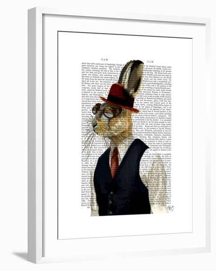 Horatio Hare in Waistcoat-Fab Funky-Framed Art Print