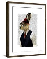 Horatio Hare in Waistcoat-Fab Funky-Framed Art Print