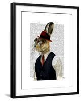 Horatio Hare in Waistcoat-Fab Funky-Framed Art Print