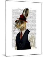 Horatio Hare in Waistcoat-Fab Funky-Mounted Art Print