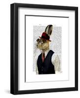 Horatio Hare in Waistcoat-Fab Funky-Framed Art Print