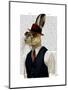 Horatio Hare in Waistcoat-Fab Funky-Mounted Art Print