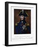 Horatio Nelson, 1st Viscount Nelson, English Naval Commander-Henry Bone-Framed Giclee Print